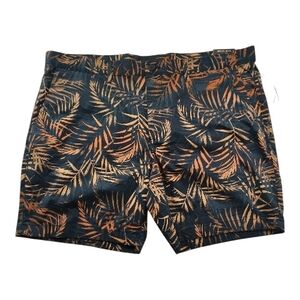 Michael Kors NWT Tropical Palm Print Stretch Shorts 40 Summer Resort Travel